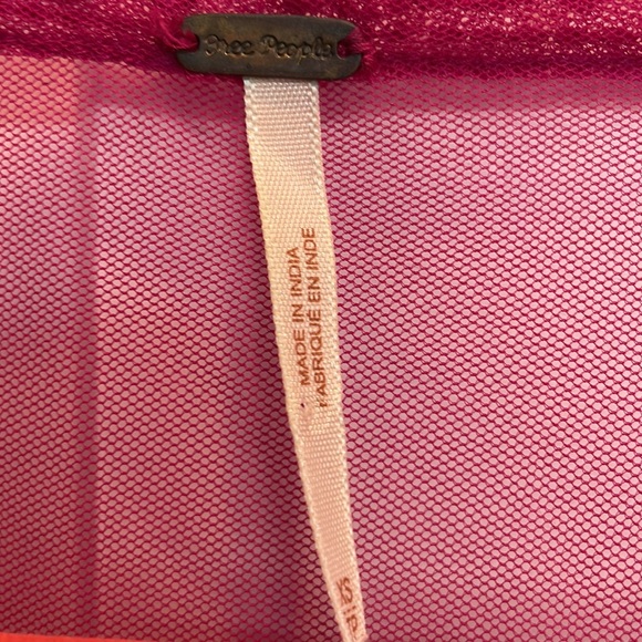 Free People sheer fuchsia crop top, XS - Picture 2 of 4